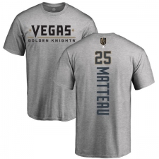 NHL Adidas Vegas Golden Knights #25 Stefan Matteau Gray Backer T-Shirt