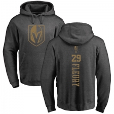 NHL Adidas Vegas Golden Knights #29 Marc-Andre Fleury Charcoal One Color Backer Pullover Hoodie
