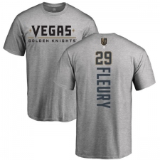 NHL Adidas Vegas Golden Knights #29 Marc-Andre Fleury Gray Backer T-Shirt