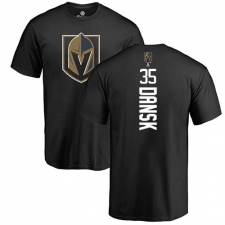 NHL Adidas Vegas Golden Knights #35 Oscar Dansk Black Backer T-Shirt