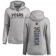 NHL Women's Adidas Vegas Golden Knights #35 Oscar Dansk Gray Backer Pullover Hoodie