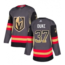 Men's Adidas Vegas Golden Knights #37 Reid Duke Authentic Black Drift Fashion NHL Jersey