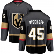 Men's Vegas Golden Knights #45 Jake Bischoff Authentic Black Home Fanatics Branded Breakaway NHL Jersey
