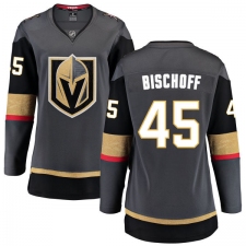 Women's Vegas Golden Knights #45 Jake Bischoff Authentic Black Home Fanatics Branded Breakaway NHL Jersey