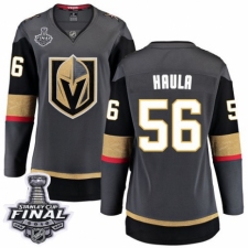 Women's Vegas Golden Knights #56 Erik Haula Authentic Black Home Fanatics Branded Breakaway 2018 Stanley Cup Final NHL Jersey