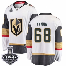 Men's Vegas Golden Knights #68 T.J. Tynan Authentic White Away Fanatics Branded Breakaway 2018 Stanley Cup Final NHL Jersey