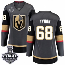 Women's Vegas Golden Knights #68 T.J. Tynan Authentic Black Home Fanatics Branded Breakaway 2018 Stanley Cup Final NHL Jersey