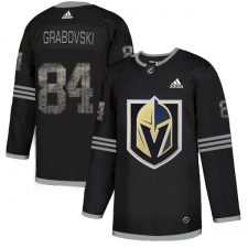 Men's Adidas Vegas Golden Knights #84 Mikhail Grabovski Black Authentic Classic Stitched NHL Jerse