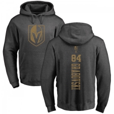 NHL Adidas Vegas Golden Knights #84 Mikhail Grabovski Charcoal One Color Backer Pullover Hoodie
