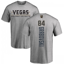 NHL Adidas Vegas Golden Knights #84 Mikhail Grabovski Gray Backer T-Shirt