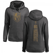 NHL Women's Adidas Vegas Golden Knights #81 Jonathan Marchessault Charcoal One Color Backer Pullover Hoodie