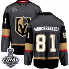Youth Vegas Golden Knights #81 Jonathan Marchessault Authentic Black Home Fanatics Branded Breakaway 2018 Stanley Cup Final NHL Jersey