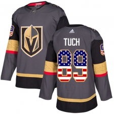 Men's Adidas Vegas Golden Knights #89 Alex Tuch Authentic Gray USA Flag Fashion NHL Jersey