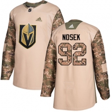 Men's Adidas Vegas Golden Knights #92 Tomas Nosek Authentic Camo Veterans Day Practice NHL Jersey
