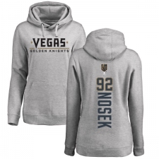 NHL Women's Adidas Vegas Golden Knights #92 Tomas Nosek Gray Backer Pullover Hoodie