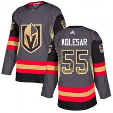Men's Adidas Vegas Golden Knights #55 Keegan Kolesar Authentic Black Drift Fashion NHL Jersey
