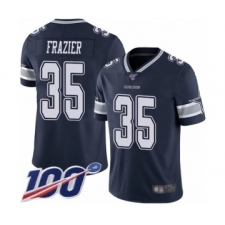 Men's Dallas Cowboys #35 Kavon Frazier Navy Blue Team Color Vapor Untouchable Limited Player 100th Season Football Jersey