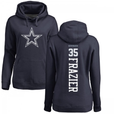 NFL Women's Nike Dallas Cowboys #35 Kavon Frazier Navy Blue Backer Pullover Hoodie