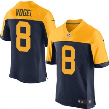 Men's Nike Green Bay Packers #8 Justin Vogel Elite Navy Blue Alternate NFL Jersey