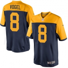 Men's Nike Green Bay Packers #8 Justin Vogel Limited Navy Blue Alternate NFL Jersey