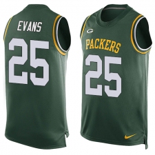 Men's Nike Green Bay Packers #25 Marwin Evans Limited Green Player Name & Number Tank Top NFL Jersey