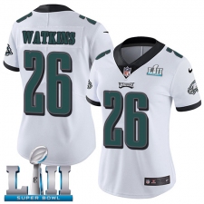Women's Nike Philadelphia Eagles #26 Jaylen Watkins White Vapor Untouchable Limited Player Super Bowl LII NFL Jersey