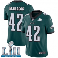 Youth Nike Philadelphia Eagles #42 Chris Maragos Midnight Green Team Color Vapor Untouchable Limited Player Super Bowl LII NFL Jersey