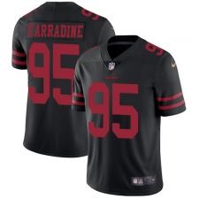 Men's Nike San Francisco 49ers #95 Tank Carradine Black Vapor Untouchable Limited Player NFL Jersey