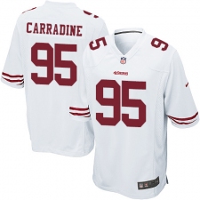 Men's Nike San Francisco 49ers #95 Tank Carradine Game White NFL Jersey