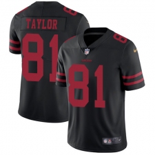 Men's Nike San Francisco 49ers #81 Trent Taylor Black Vapor Untouchable Limited Player NFL Jersey