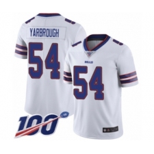 Men's Buffalo Bills #54 Eddie Yarbrough White Vapor Untouchable Limited Player 100th Season Football Jersey