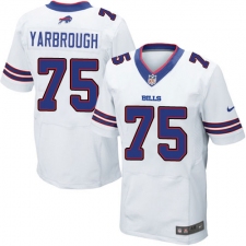 Men's Nike Buffalo Bills #75 Eddie Yarbrough Elite White NFL Jersey