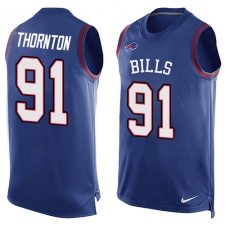 Men's Nike Buffalo Bills #91 Cedric Thornton Limited Royal Blue Player Name & Number Tank Top NFL Jersey