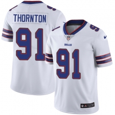 Youth Nike Buffalo Bills #91 Cedric Thornton White Vapor Untouchable Limited Player NFL Jersey