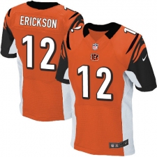 Men's Nike Cincinnati Bengals #12 Alex Erickson Elite Orange Alternate NFL Jersey