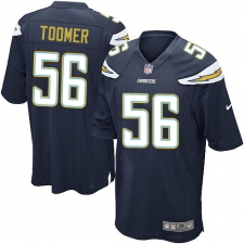 Men's Nike Los Angeles Chargers #56 Korey Toomer Game Navy Blue Team Color NFL Jersey