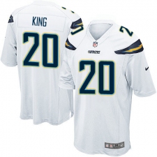 Men's Nike Los Angeles Chargers #20 Desmond King Game White NFL Jersey