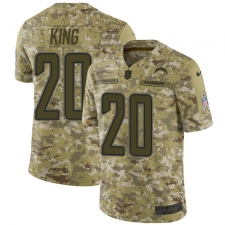 Men's Nike Los Angeles Chargers #20 Desmond King Limited Camo 2018 Salute to Service NFL Jersey