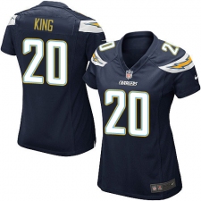 Women's Nike Los Angeles Chargers #20 Desmond King Game Navy Blue Team Color NFL Jersey