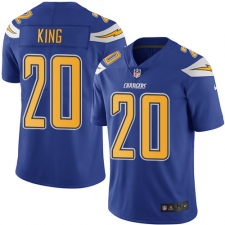 Youth Nike Los Angeles Chargers #20 Desmond King Limited Electric Blue Rush Vapor Untouchable NFL Jersey