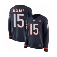 Women's Nike Chicago Bears #15 Josh Bellamy Limited Navy Blue Therma Long Sleeve NFL Jersey