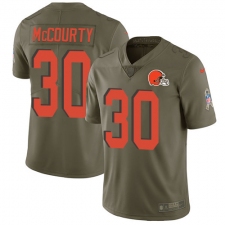 Youth Nike Cleveland Browns #30 Jason McCourty Limited Olive 2017 Salute to Service NFL Jersey