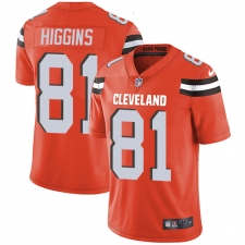 Youth Nike Cleveland Browns #81 Rashard Higgins Orange Alternate Vapor Untouchable Elite Player NFL Jersey