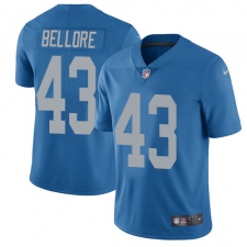 Youth Nike Detroit Lions #43 Nick Bellore Blue Alternate Vapor Untouchable Elite Player NFL Jersey