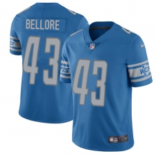 Youth Nike Detroit Lions #43 Nick Bellore Blue Team Color Vapor Untouchable Elite Player NFL Jersey
