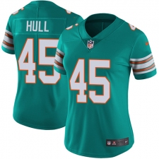 Women's Nike Miami Dolphins #45 Mike Hull Aqua Green Alternate Vapor Untouchable Limited Player NFL Jersey