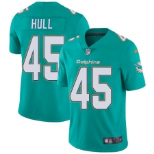 Youth Nike Miami Dolphins #45 Mike Hull Aqua Green Team Color Vapor Untouchable Limited Player NFL Jersey