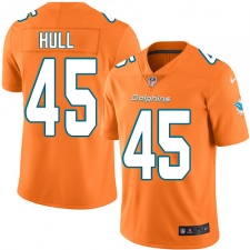 Youth Nike Miami Dolphins #45 Mike Hull Limited Orange Rush Vapor Untouchable NFL Jersey