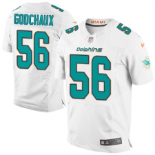 Men's Nike Miami Dolphins #56 Davon Godchaux Elite White NFL Jersey