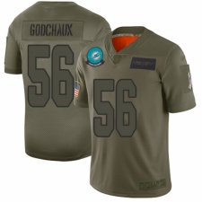 Youth Miami Dolphins #56 Davon Godchaux Limited Camo 2019 Salute to Service Football Jersey